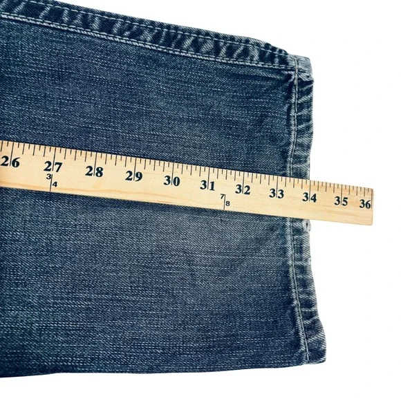 Ariat M2 Relaxed Bootcut Blue Jeans Mens 38 x 34 Distressed Faded Western Cowboy - Picture 6 of 10